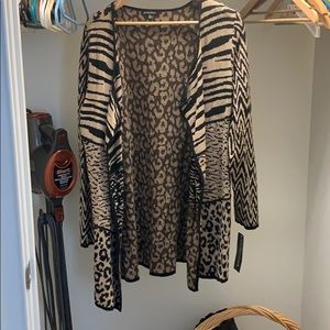 Animal print cardigan